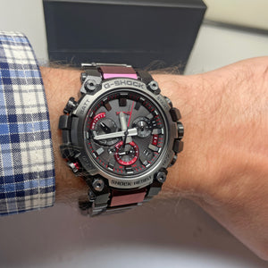 Casio G-Shock MTG MTGB3000BD1A Dark Grey Bordeaux IP Red Bluetooth Watch