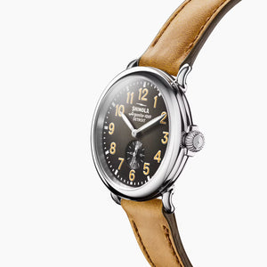 Shinola 41MM Runwell Degrade Black Dial Leather Watch S0120245781