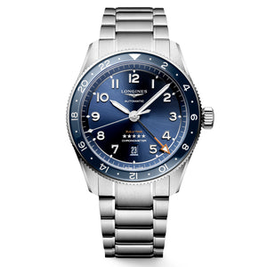 Longines Spirit Zulu Time GMT Blue Steel Watch L3.812.4.93.6