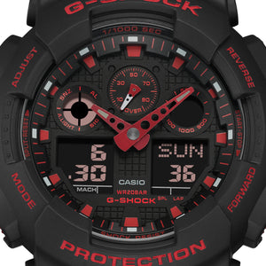 CASIO G-SHOCK GA100BNR-1A Ignite Red & Black Watch