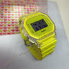 CASIO G-SHOCK DW5600GL-9 Digital Lucky Drop Yellow Clear Jelly Watch