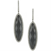 Doves "Haute Hematite" Diamond Marquise Dangle Earrings 18K Black