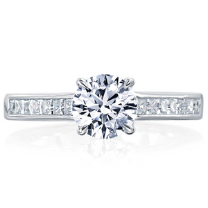 Royale Round Diamond Solitaire Engagement Ring in Platinum