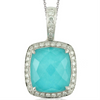 Doves "St. Barth's Blue" Turquoise & Diamond White Gold Pendant Necklace
