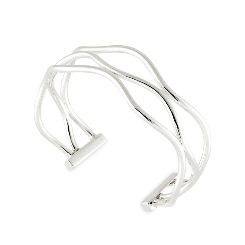 Sterling Si,ver Thin Wired Cuff Bracelet