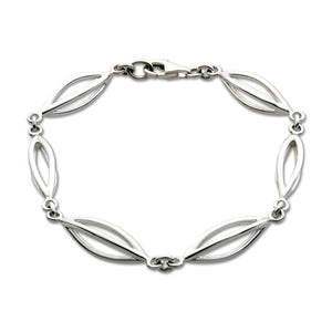 Sterling Silver Open Wire Pods Bracelet