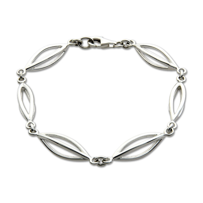 Sterling Silver Open Wire Pods Bracelet