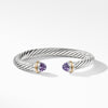 David Yurman 7MM Cable Bracelet with Amethyst and 14K Gold