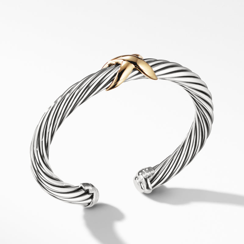 David Yurman Cable X Bracelet with Gold 7MM