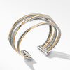 David Yurman Crossover Four-Row Cuff Bracelet with Gold