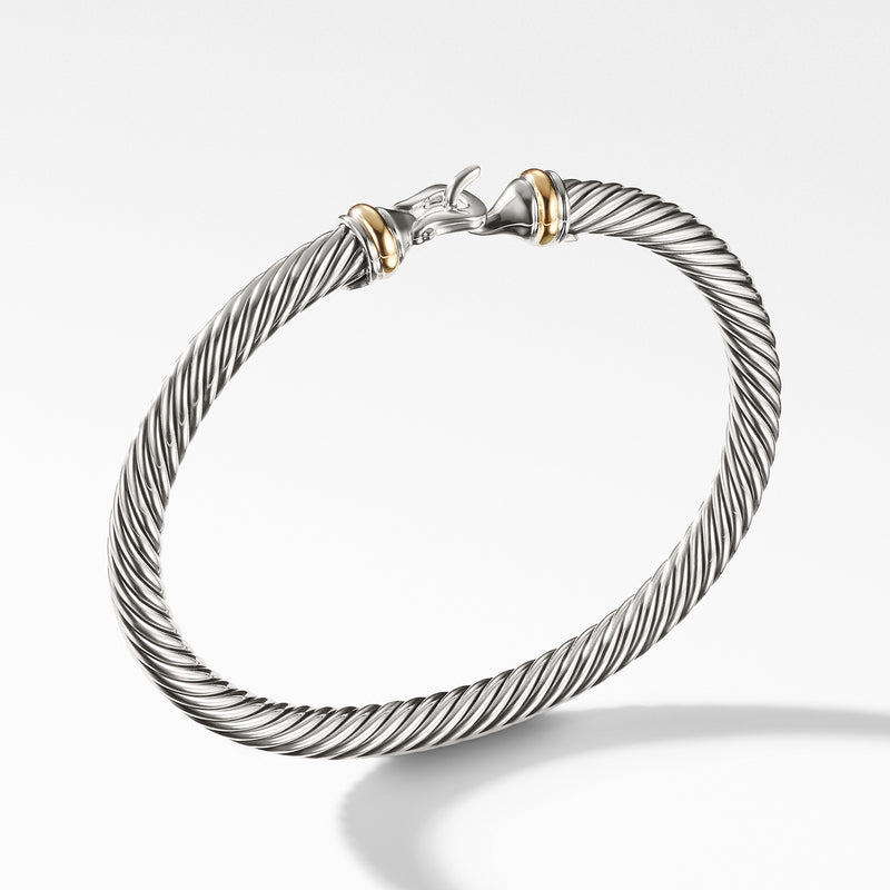 David Yurman Buckle Cable Bracelet with Gold 5mm