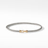 David Yurman Buckle Cable Bracelet with Gold Hook Clasp 3mm