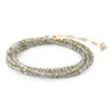 Anne Sportun Confetti Labradorite Beaded Wrap Bracelet & Necklace 34" B098G-CON.LAB