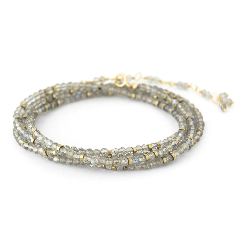 Anne Sportun Confetti Labradorite Beaded Wrap Bracelet & Necklace 34