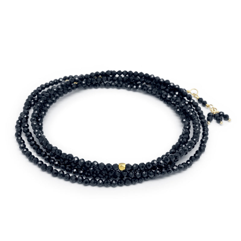 Anne Sportun Opaque Blue Sapphire Bead Wrap Bracelet Necklace B098G-OPQ.BLUE