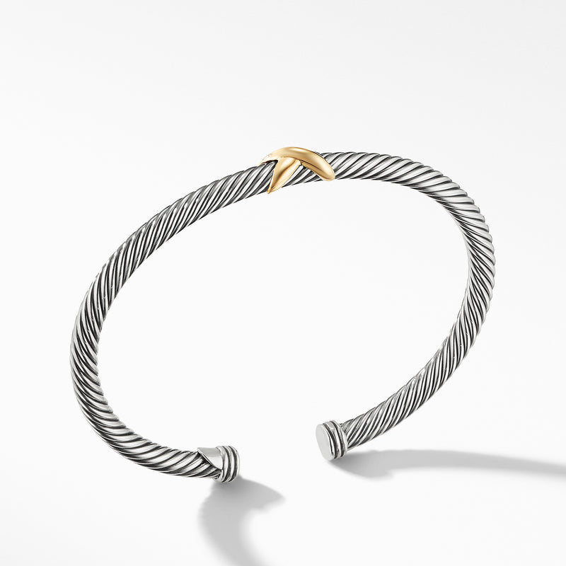 David Yurman Cable X Bracelet with Gold 4MM