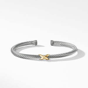David Yurman Cable X Bracelet with Gold 4MM