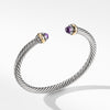 David Yurman 5MM Cable Classic Bracelet with Amethyst and Gold