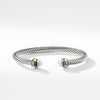 David Yurman 5MM Cable Classic Bracelet with Pearl and Gold