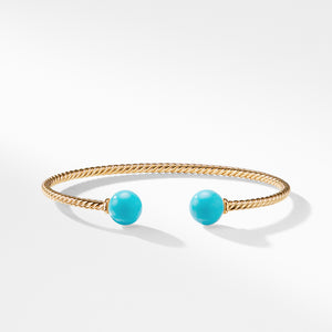 Solari Bead Bracelet with Turquoise in 18K Gold