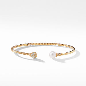 David Yurman Solari 18k Gold 6MM Akoya Cultured Pearl Bracelet