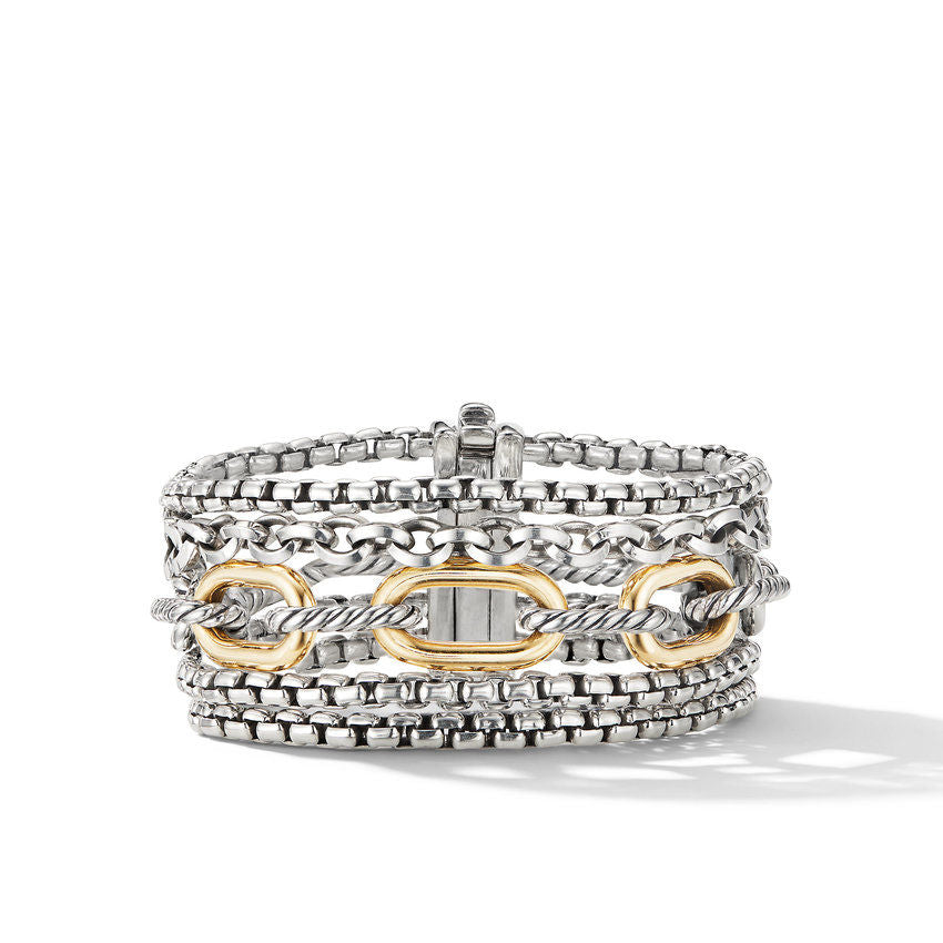 David Yurman Two-Row Buckle Bracelet with Diamonds