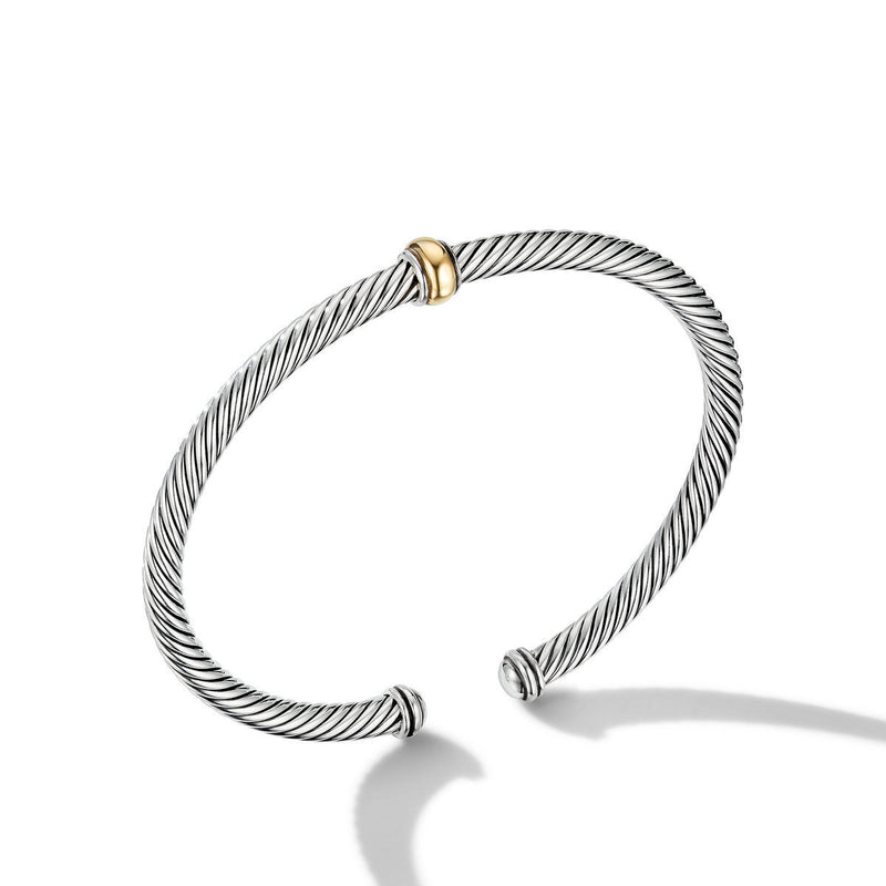 David Yurman Cable Classics Center Station Bracelet with 18K Yellow Gold