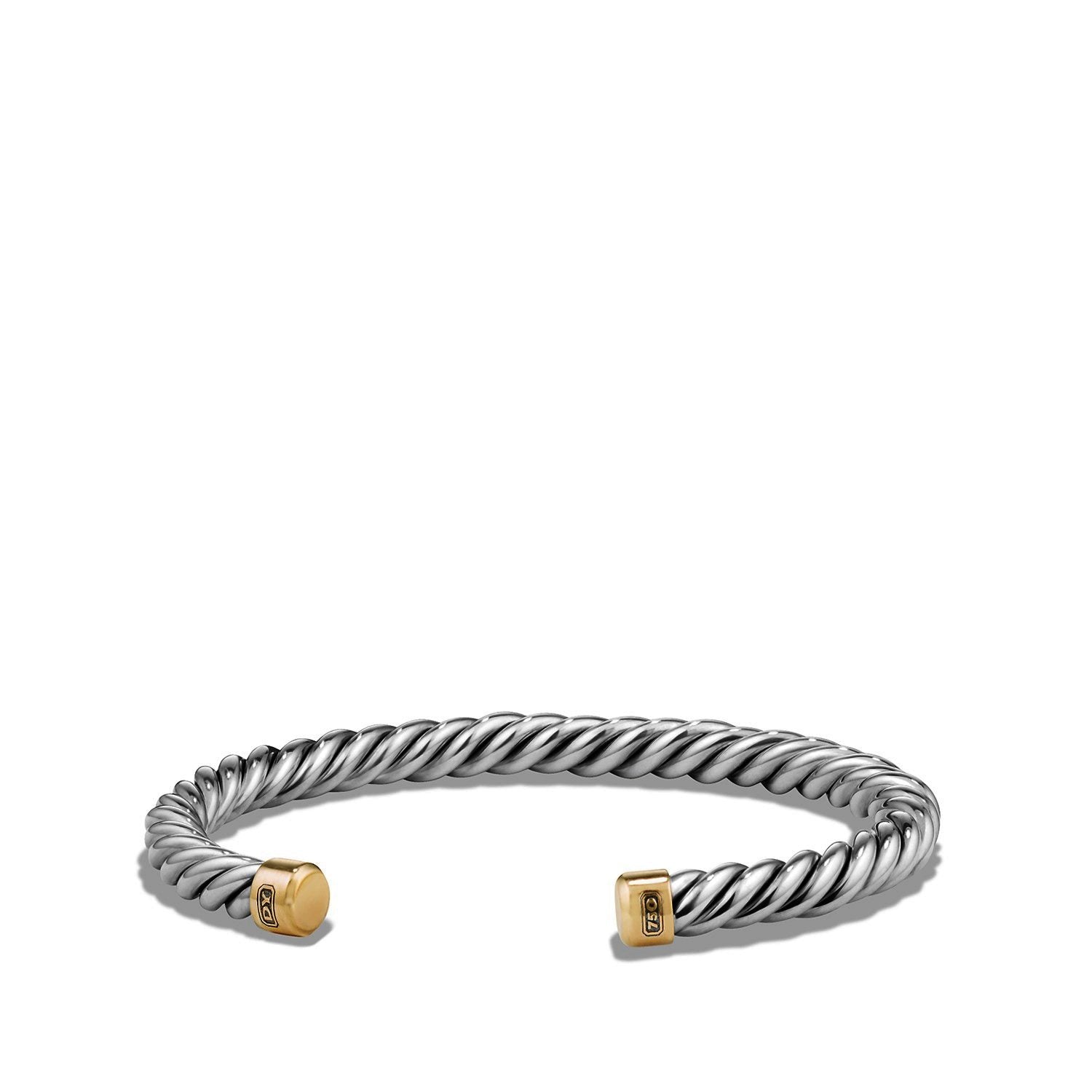Men's David Yurman Cable Classic Cuff Bracelet with Black Diamonds