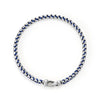 Mens 10MM Woven Blue Nylon Cord Bracelet