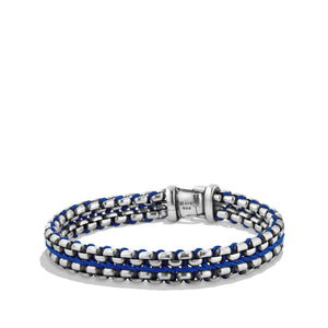 David Yurman Men's Woven Box Chain Bracelet in Blue