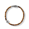 David Yurman Spiritual Beads Cross Station Bracelet with Tigers Eye