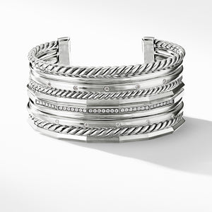 David Yurman Stax Cuff Bracelet with Diamonds 29.5MM