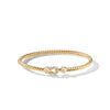 David Yurman Cable Buckle Collection Bracelet in 18K Yellow Gold with Diamonds