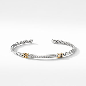 David Yurman Helena Wrap Two-Tone Diamond Bracelet