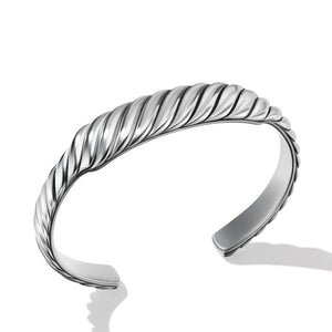 David Yurman Sculpted Cable Contour Cuff Bracelet in Sterling Silver, 13MM