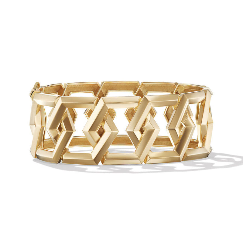 David Yurman Carlyle Bracelet in 18K Yellow Gold, 24MM