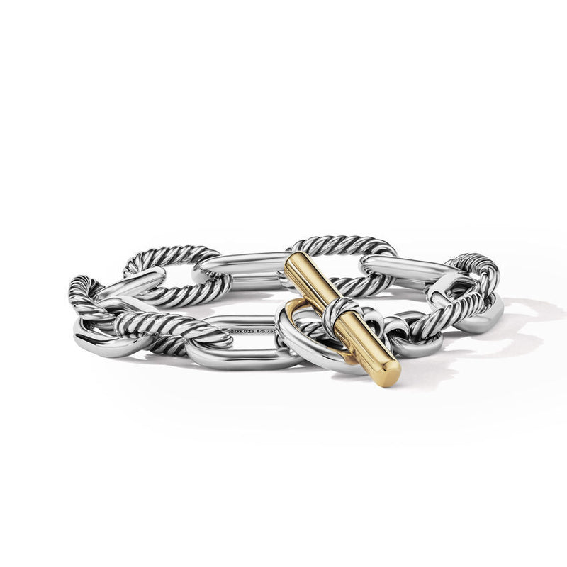 DY Madison Toggle Chain Bracelet with 18K Yellow Gold, 11MM