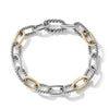 DY Madison Chain Bracelet in Sterling Silver with 18K Yellow Gold, 8.5MM