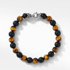 Men's Spiritual Beads Bracelet with Tiger's Eye and Black Onyx 8MM