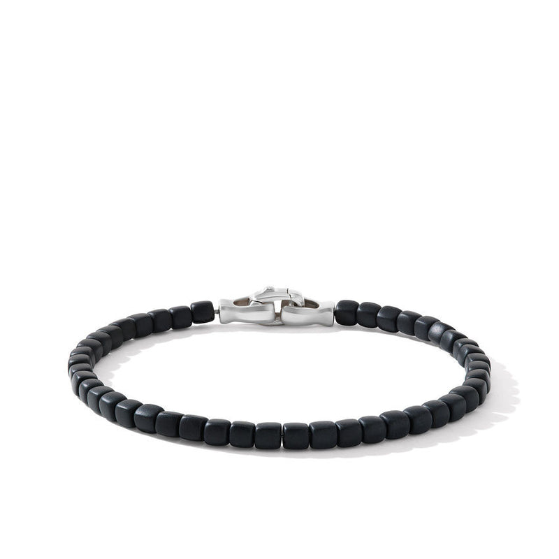 David Yurman Mens Spiritual Beads Cushion Bracelet with Black Onyx