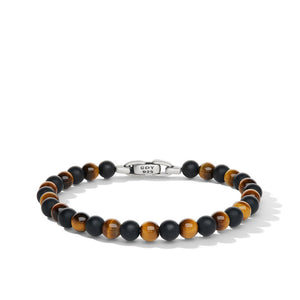 Spiritual Beads Bracelet with Black Onyx and Tiger's Eye