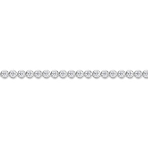 Memoire 18k White Gold Bezel Set Diamond Tennis Bracelet