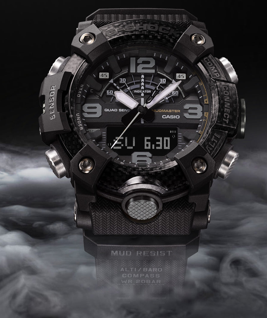 madlavning leder bit CASIO G-Shock GG-B100-1B Blackout Mudmaster Carbon Watch – NAGI