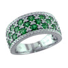 S. Kashi Emerald & Diamond Wide Right Hand Cocktail Ring 18K