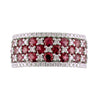 Ruby & Diamond Wide Right Hand Cocktail Ring 18K