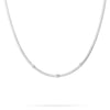 Marco Bicego 18 karat white gold Masai necklace with three diamond stations CG731 B2 W