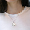 Monica Rich Kosann  Mother of Pearl Sapphire Sun Charm Necklace