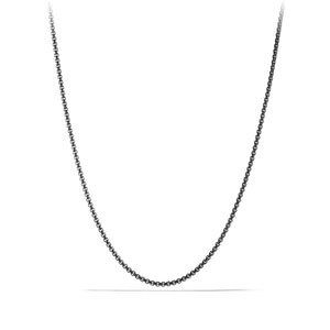 David Yurman Men's Darkened Steel Small Box Chain Necklace