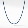David Yurman Box Chain Necklace in Blue Acrylic 4MM