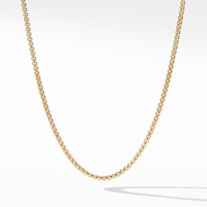 David Yurman Men's Box Chain Necklace in 18k Yellow Gold